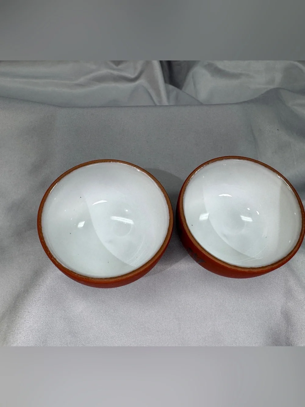 Set Of 2 Vintage Red Clay Yixing Zisha Tea Cups